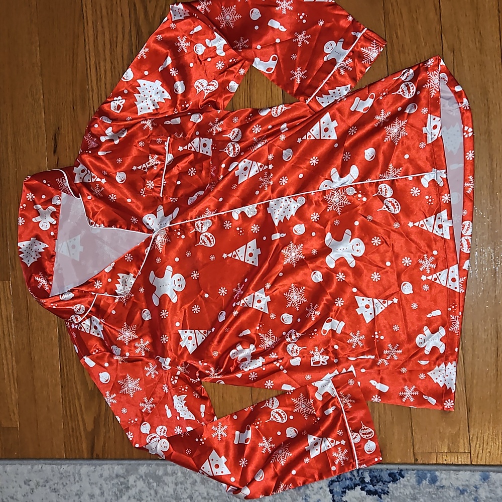Boutique satin Christmas pajamas